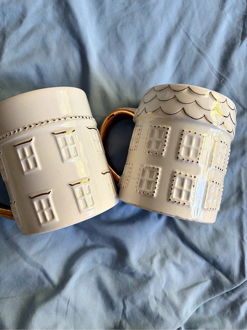 Paula Joerling  Holiday Village Mug Set Ceramic Holiday Mug Set of 2